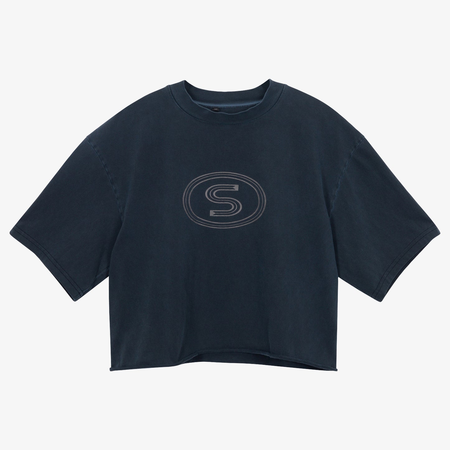 SENSE OF PURPOSE SHORTENED ARCHIVE TEE IN BASALT