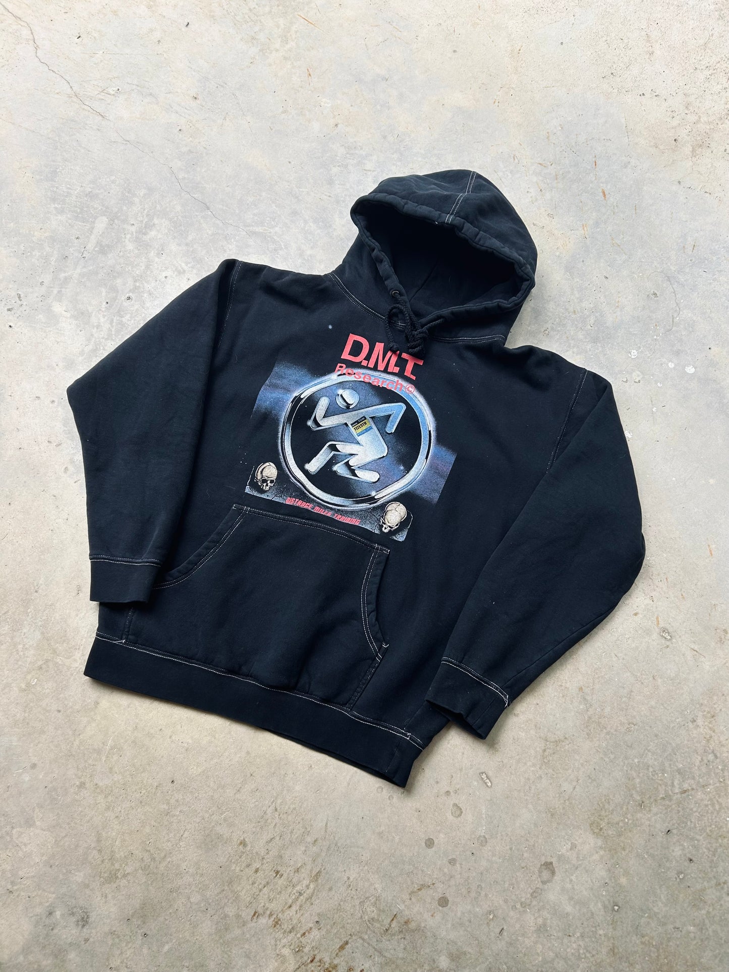 SAURI D.M.T. HOODY IN STONE WASH BLACK