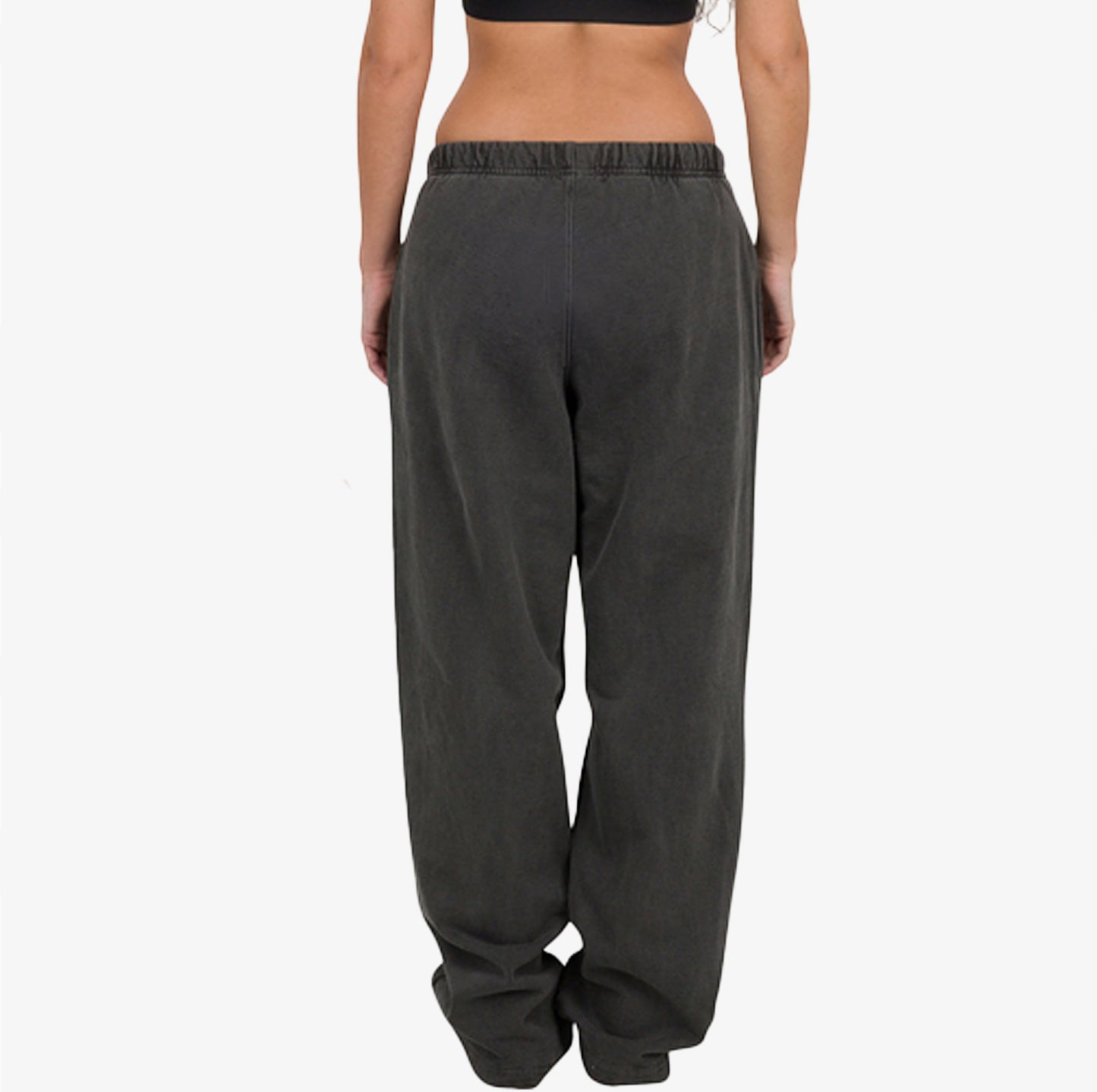 SOUNDCHECK WIDE LEG TRACK PANT IN BASALT